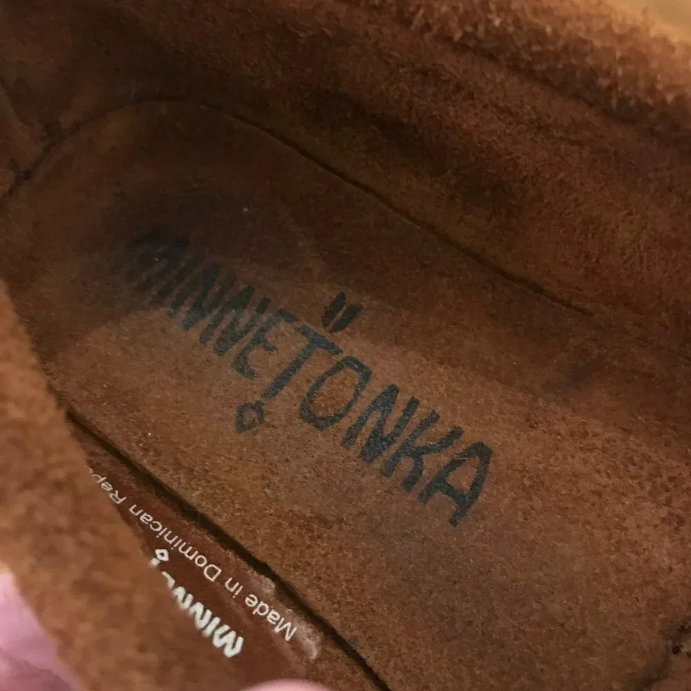 Kids beaded suede minnetonka moccasins